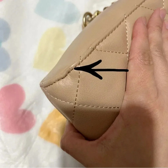 Aldo Crossbody bag gold chain, Beige Color - Picture 12 of 13